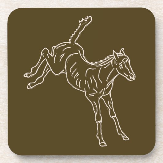 Kikkervis - transparante lijn. bier onderzetter (Voorkant)