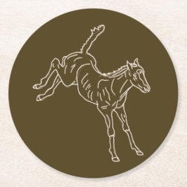 Kikkervis - transparante lijn. ronde kartonnen onderzetter