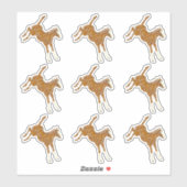 Kikkervis - transparante meerkleurige 9x sticker (Vel)