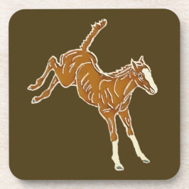 Kikkervis - transparante meerkleurige kleur. bier onderzetter