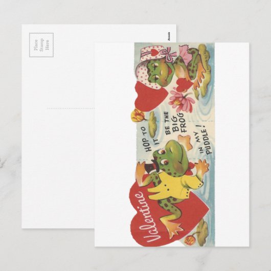 kikkervis-Valentijn Feestdagenkaart (Voorkant / Achterkant)