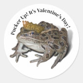 Kikkervis Valentijn Ronde Sticker (Voorkant)