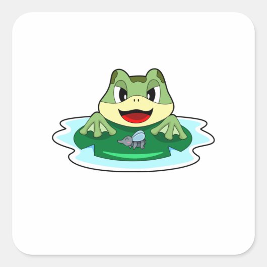 Kikkervis Vierkante Sticker (Voorkant)