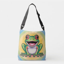 Kikkervis zachte glimlach crossbody tas