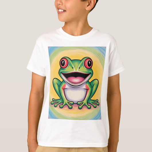 Kikkervis zachte glimlach t-shirt (Voorkant)