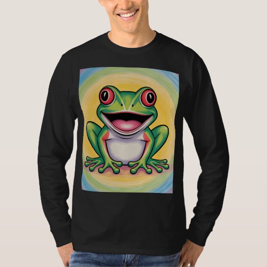Kikkervis zachte glimlach t-shirt (Voorkant)