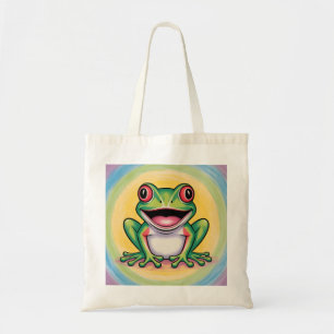 Kikkervis zachte glimlach tote bag
