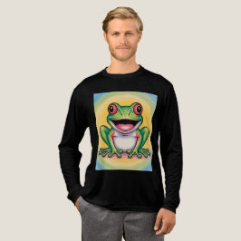Kikkervis zachte glimlach Tri-Blend shirt