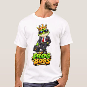 Kikkervisbaas – Grappig Koninklijke Kikker Zakelij T-shirt