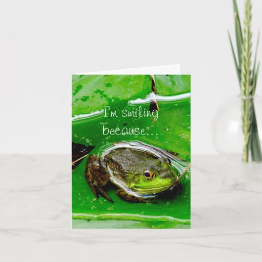 Kikkervisbriefkaart glimlachen kaart (Voorkant)