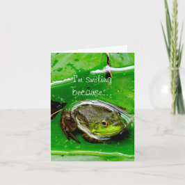 Kikkervisbriefkaart glimlachen kaart