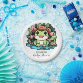 kikkervisje-Baby shower Papieren Bordje