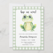 Kikkervisje baby shower Uitnodiging (Voorkant)