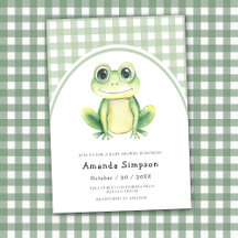 Kikkervisje baby shower Uitnodiging