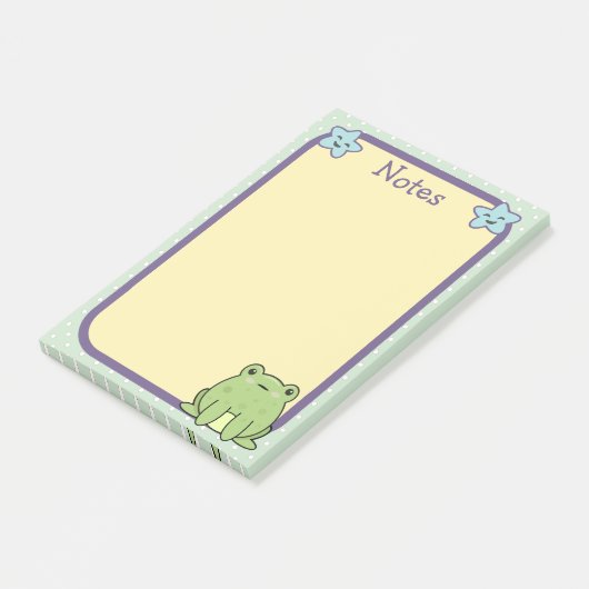 Kikkervisje en kraag post-it® notes (Schuin)