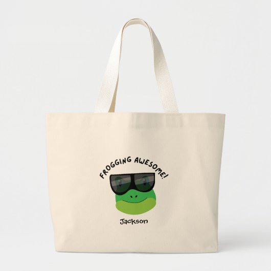 Kikkervisje geweldig grote tote bag (Voorkant)