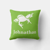 kikkervisje groen kussen (Achterkant)