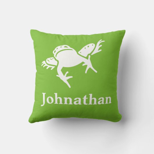 kikkervisje groen kussen (Achterkant)