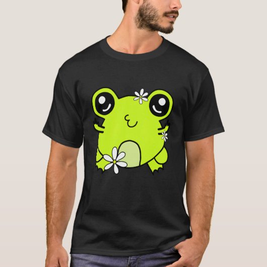 Kikkervisje pruilt en laat middelvinger zien grapp t-shirt (Voorkant)