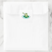 Kikkervisje Vierkante Sticker (Tas)