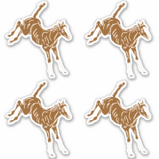 Kikkervisje voor paarden - transp uni-color 4x aan sticker (Voorkant)