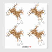 Kikkervisje voor paarden - transp uni-color 4x aan sticker (Vel)