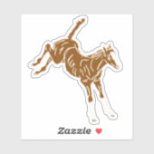 Kikkervisje voor paarden - transp uni-color, aange sticker (Vel)