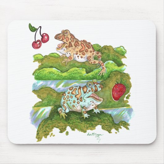  kikkervisjes die fruitkunst achtervolgen muismat (Voorkant)