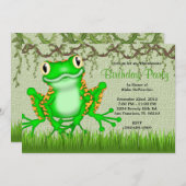 Kikkervisjes Oerwoud Birthday Kaart (Voorkant / Achterkant)