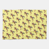 Kikkervisjes op de Gele keukenhanddoek (Horizontaal)