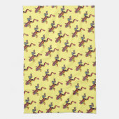 Kikkervisjes op de Gele keukenhanddoek (Verticaal)