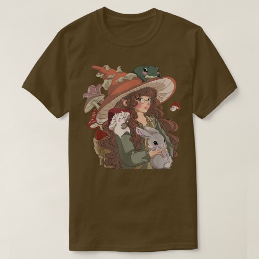 Kikkervisjes van de soort "Cottcore", champignon B T-shirt (Design voorkant)
