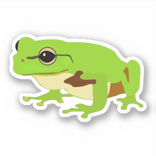 Kikkerviskkikker voor de rode bomen sticker (Voorkant)