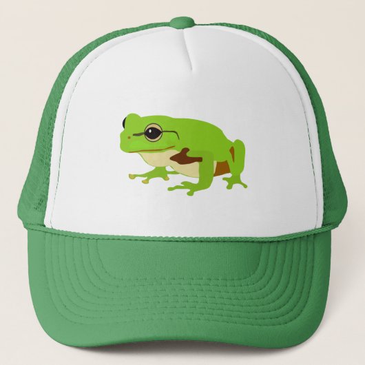 Kikkerviskkikker voor de rode bomen trucker pet (Voorkant)