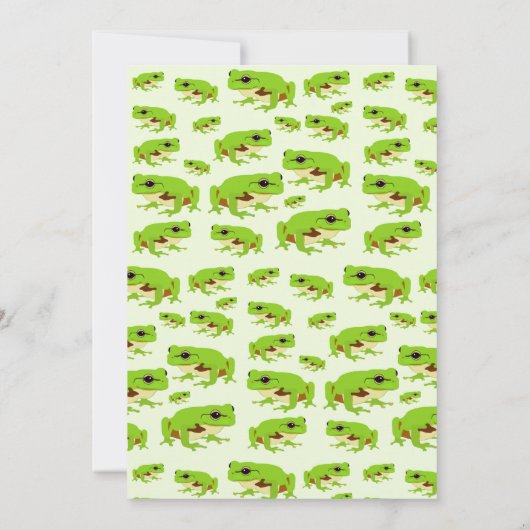 Kikkerviskvis van Birthday Party Kaart (Achterkant)