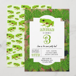 Kikkerviskvis van Birthday Party Kaart