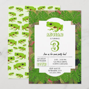 Kikkerviskvis van Birthday Party Kaart