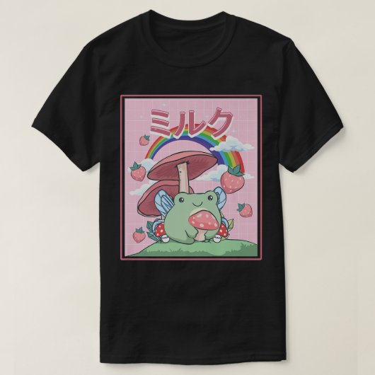 Kikkervismeester Kawaii Fairy Kikkerpaddenstoelen T-shirt (Design voorkant)