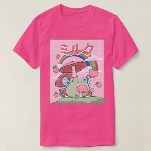 Kikkervismeester Kawaii Fairy Kikkerpaddenstoelen T-shirt (Design voorkant)