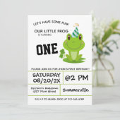 Kikkervispartij Eerste verjaardag Zwemzeekikker Kaart (Staand voorkant)