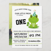 Kikkervispartij Eerste verjaardag Zwemzeekikker Kaart (Voorkant / Achterkant)