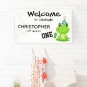 Kikkervispartij Eerste verjaardag Zwemzeekikker Spandoek (Insitu)