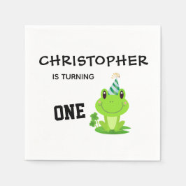 Kikkervispartij eerste zeemijl groene taarten servet