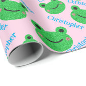 Kikkervispatroon Roze Zoete Leven Cadeaupapier (Rol Hoek)