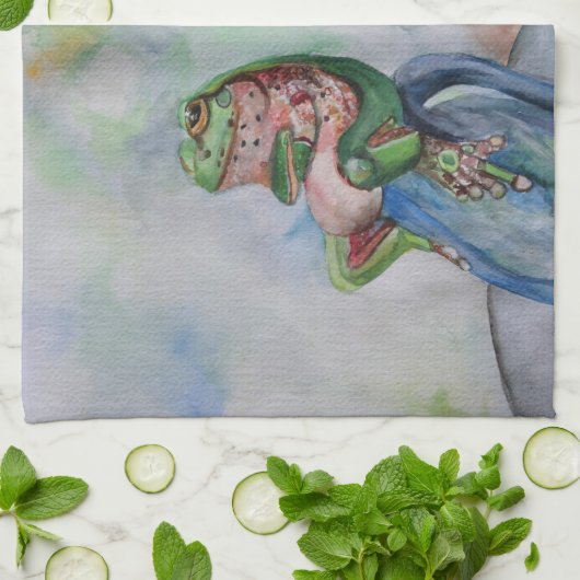 Kikkervissentrektedoek 40,6 cm x 61 cm theedoek (Gevouwen)