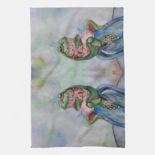 Kikkervissentrektedoek 40,6 cm x 61 cm theedoek (Verticaal)