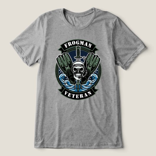 Kikkervisveteraan Tri-Blend Shirt (Design voorkant)