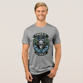 Kikkervisveteraan Tri-Blend Shirt (Voorkant volledig)