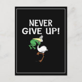 Kikkervogel nooit opgeven briefkaart (Voorkant)