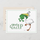 Kikkervogel nooit opgeven briefkaart (Voorkant / Achterkant)